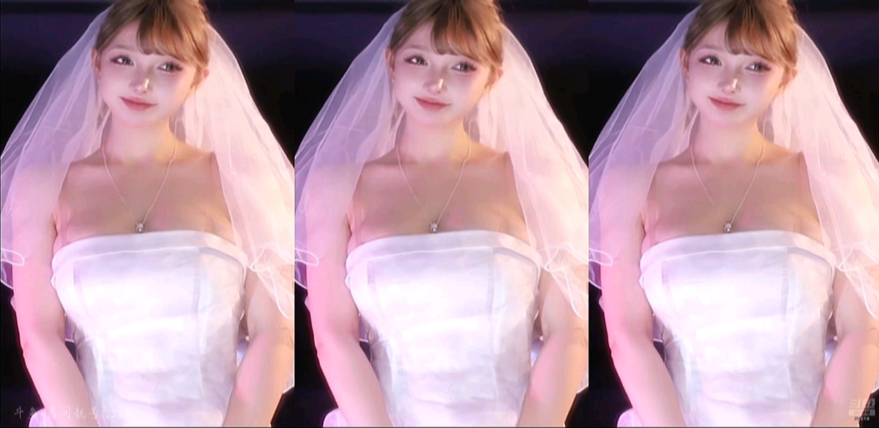 斗鱼minana米娜娜20240729-精彩直播剪辑之洁白的婚纱