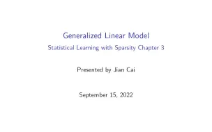 Video herunterladen: 应用统计-SLS-Generalized Linear Model