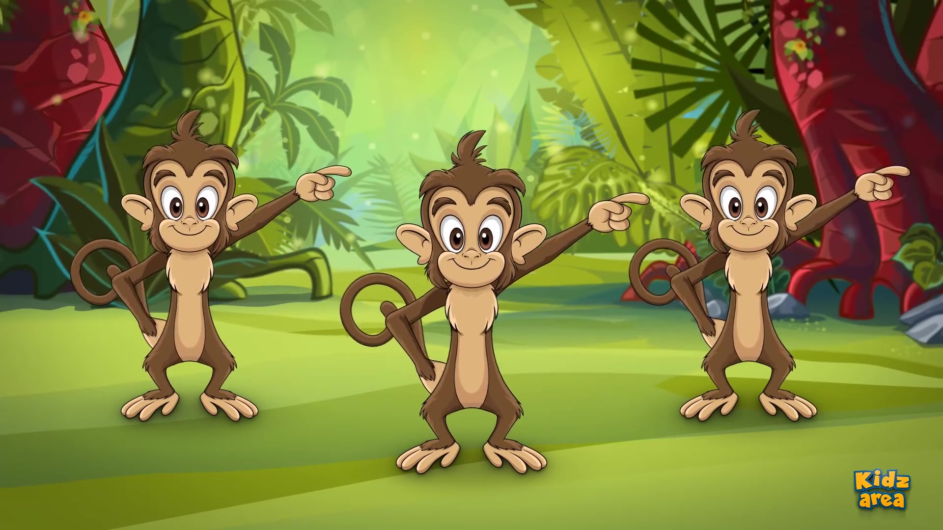 [图]Monkey Dance ! HIT song for kids by Kidz Area