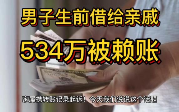 男子生前借给亲戚534万被赖账,家属携转账记录起诉!哔哩哔哩bilibili