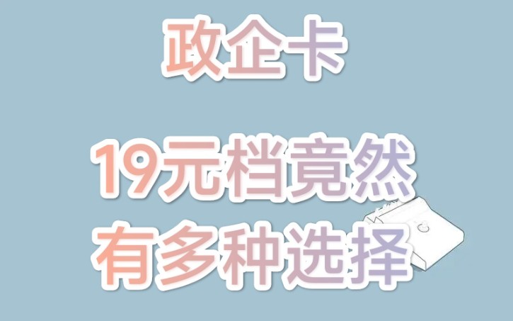 什么是政企卡,为什么这么优惠.哔哩哔哩bilibili