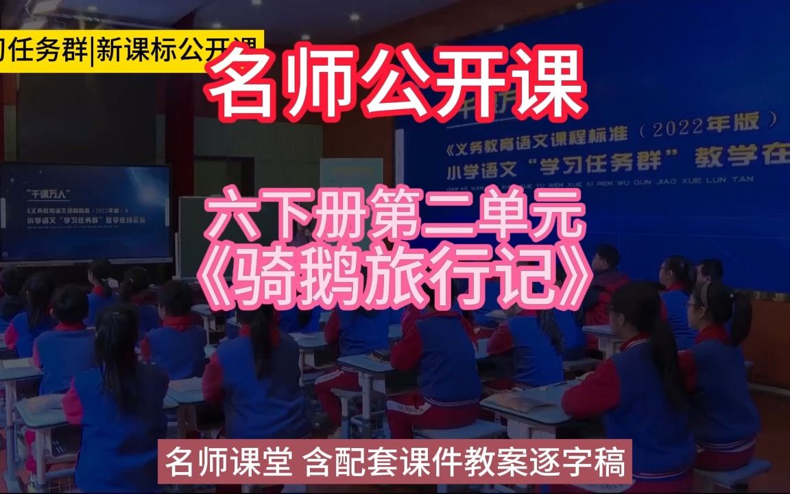 [图]六下册第二单元《骑鹅旅行记（节选）》小学语文新课标学习任务群|大单元教学设计|名师优质课公开课示范课（含课件教案逐字稿）教学阐述名师课堂MSKT