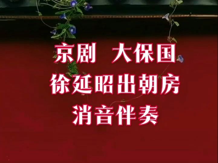 京剧大保国 徐延昭出朝房气冲牛斗 伴奏哔哩哔哩bilibili