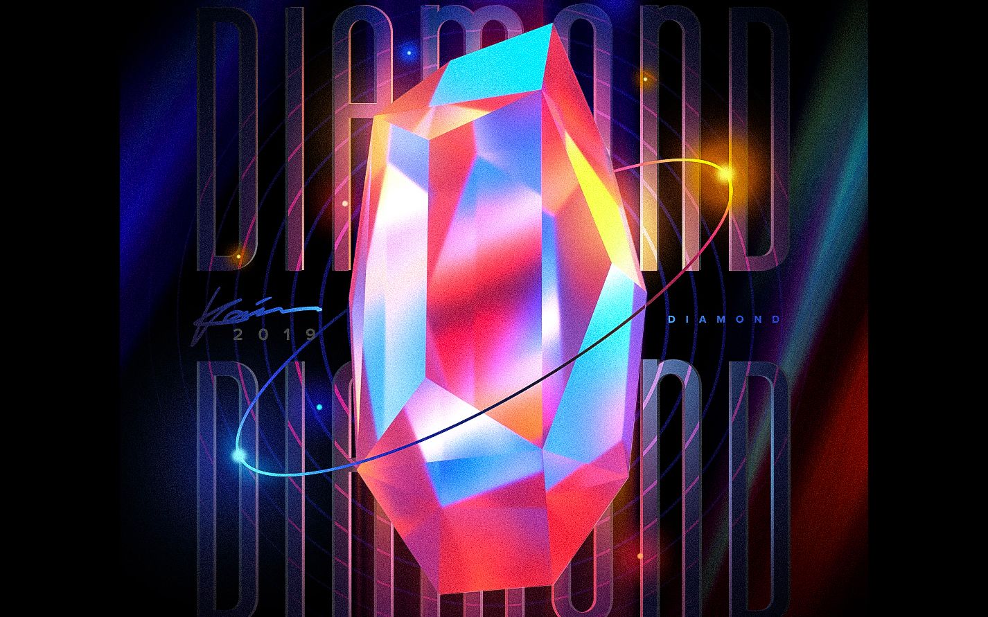 c4d   ps 炫彩海报教程