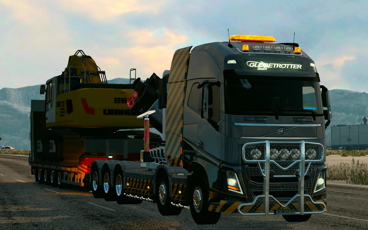 【山路大件 无所畏惧】10*6带随车吊的沃尔沃fh 750运输52吨的