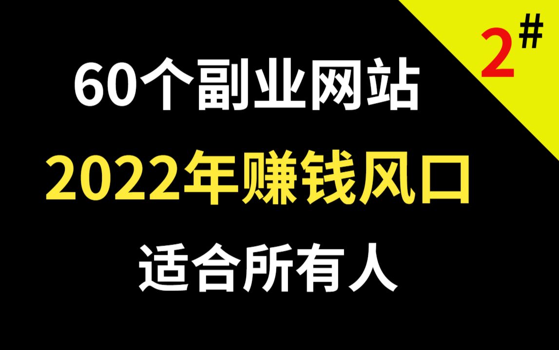 【副业】60个日入100+的副业网站,正规兼职,无需交钱,适合学生党上班族!哔哩哔哩bilibili