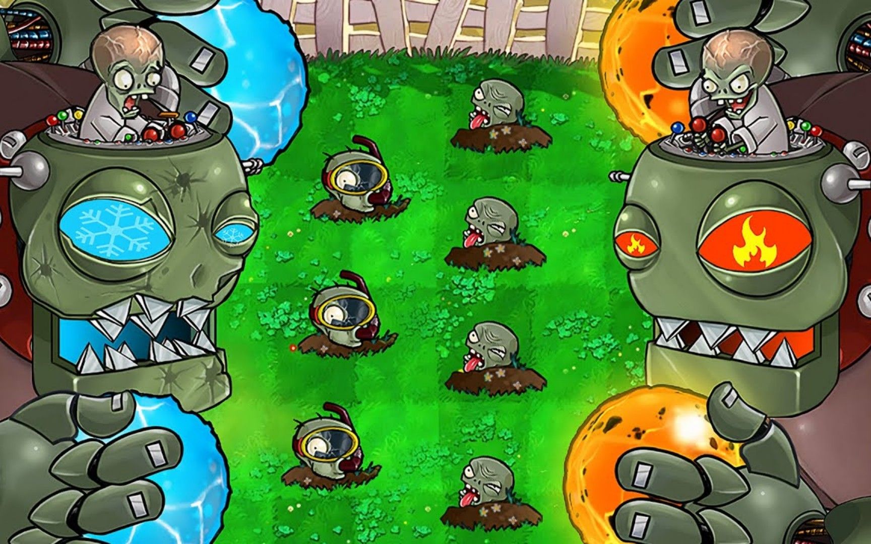 植物大战僵尸:冰僵王博士vs火僵王博士,谁放出来的僵尸更强?