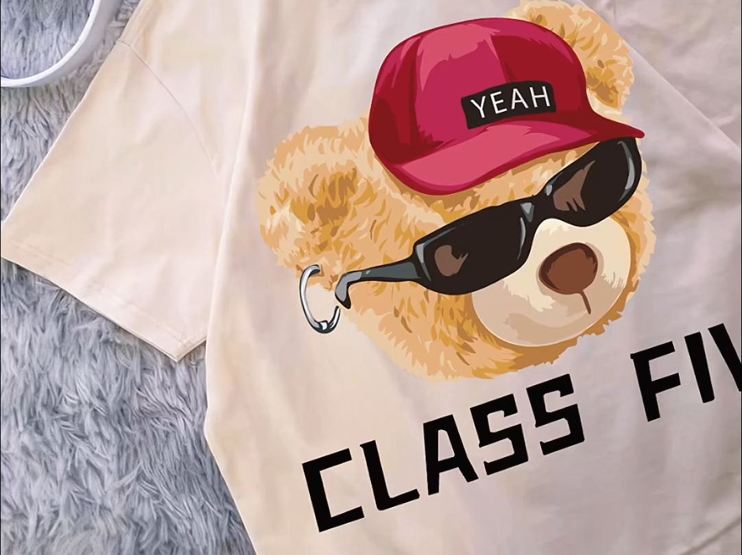 嘻哈玩偶熊 甜酷潮流 厘米班服 班服定制 班服图案设计 运动会班服