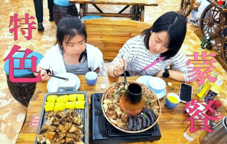 [图]自驾内蒙，蒙古汉城，乌拉盖湖，特色蒙餐。来到内蒙，吃肉骑马是必做的两件事。我们来到西乌珠穆沁旗草原中的蒙古汗城，这里有骑马、射箭、摔跤等，这些都是蒙古游牧民族独