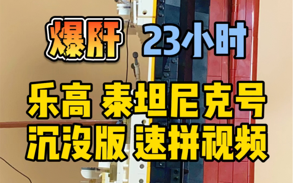 爆肝23小时!乐高10294 泰坦尼克号 沉没版速拼视频完成!哔哩哔哩bilibili