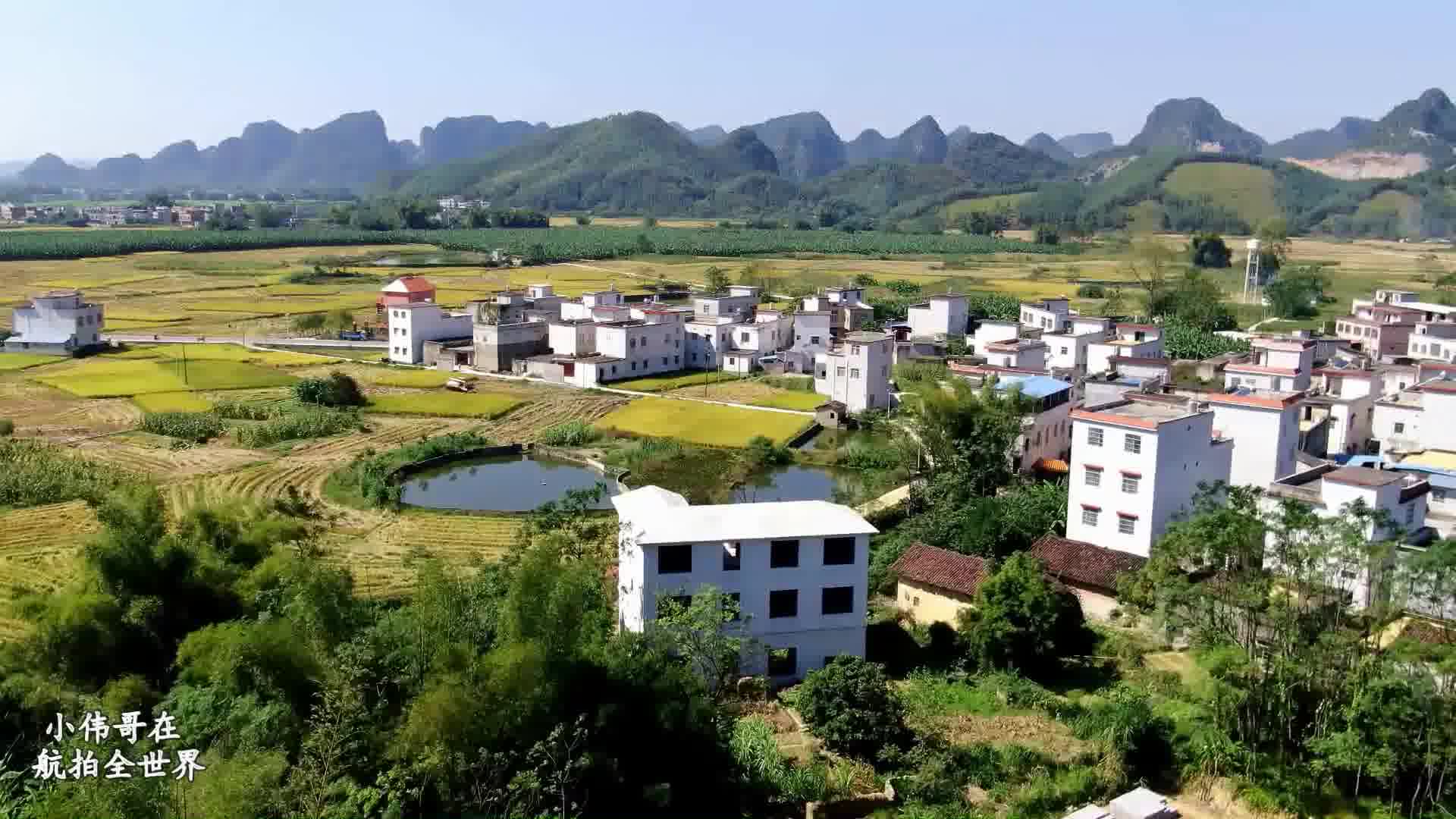 航拍广西农村自建房,这样的一栋洋房,花了三十多万不含装修