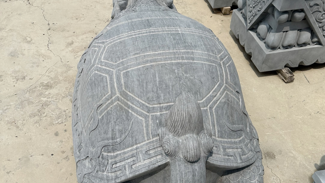 定制石雕龙龟天然青石刻赑屃霸下龙头龟寺庙寺院户外招财雕塑摆件