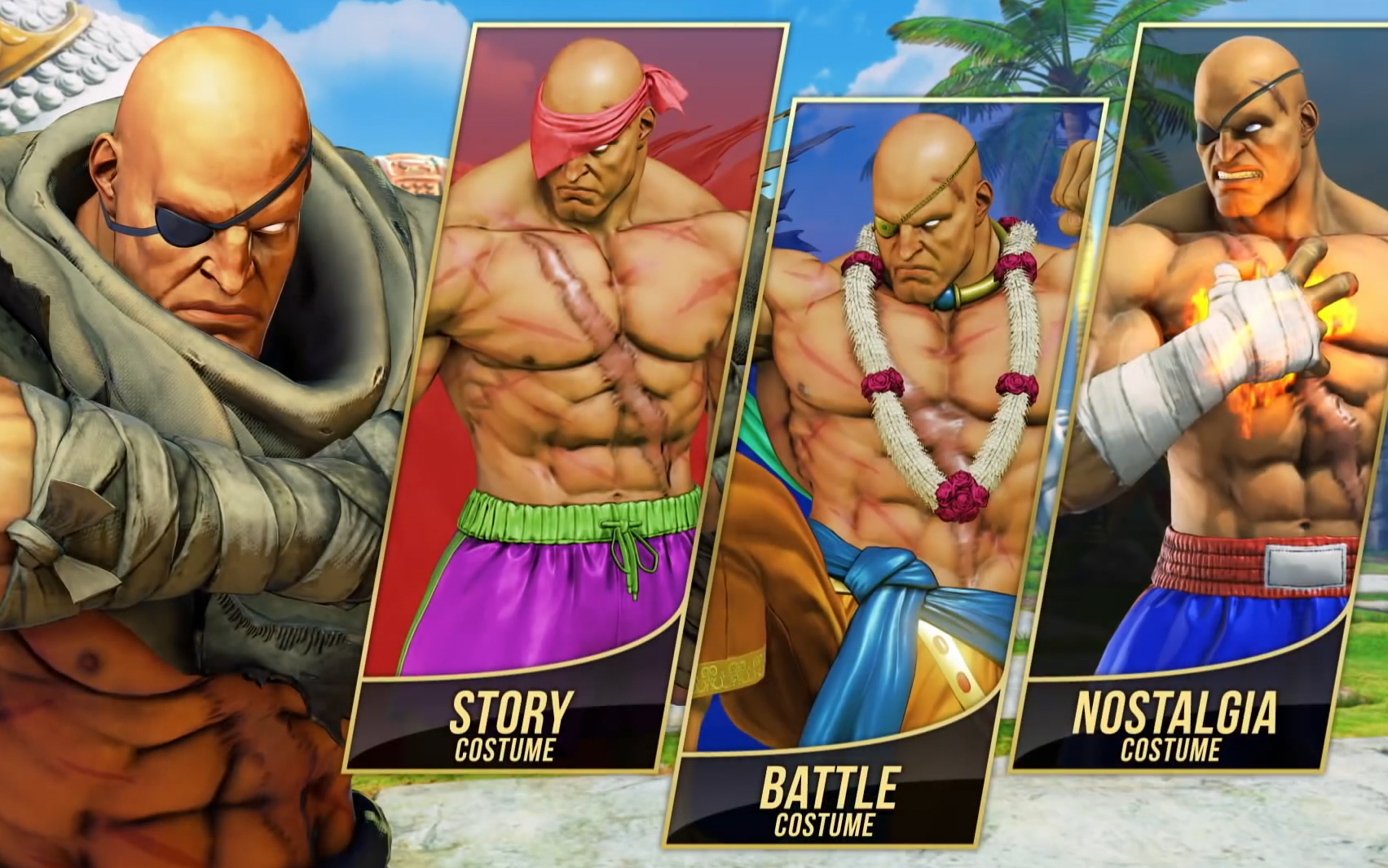 《街霸5》沙加特出招,动画特效参考