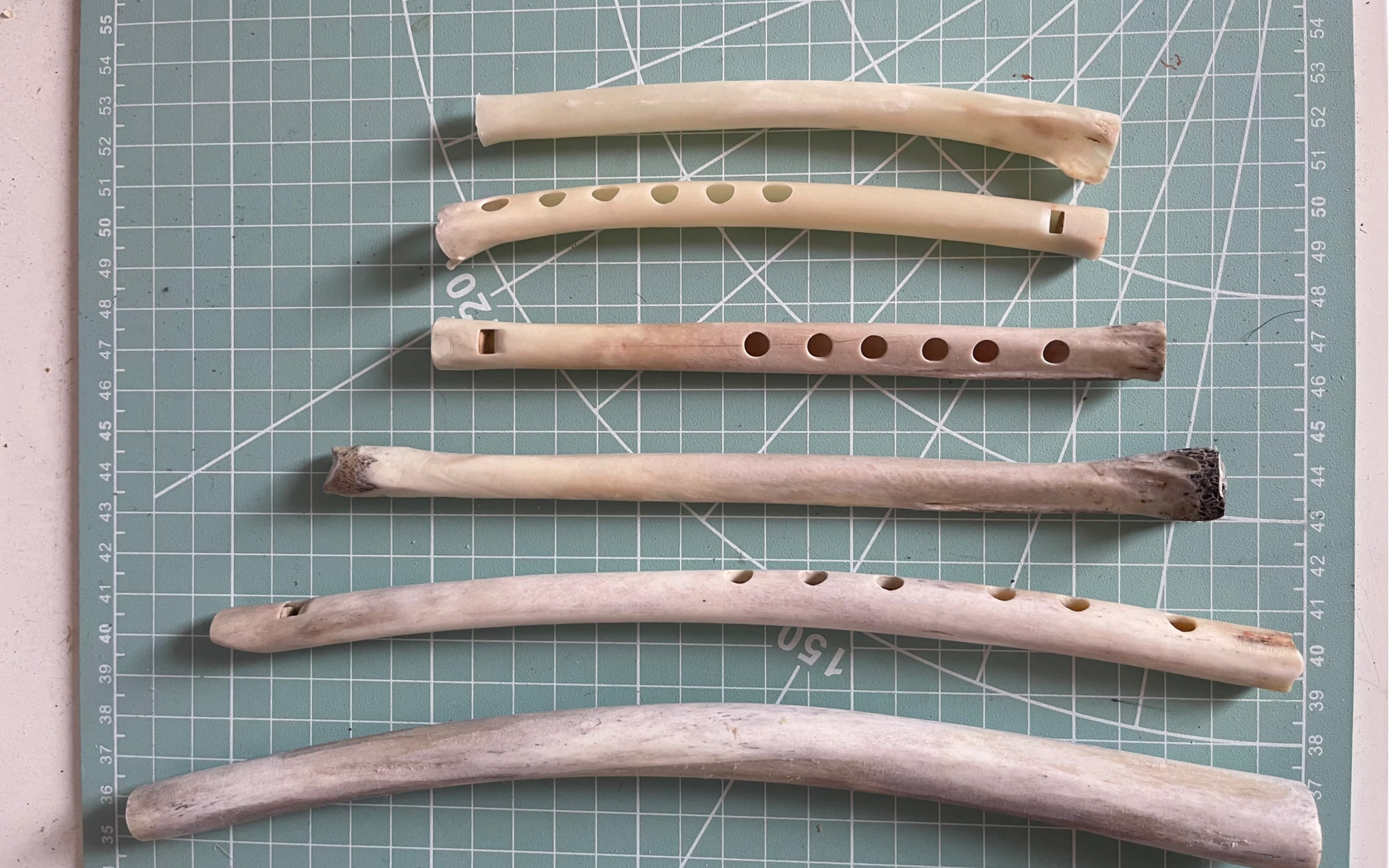 用鸵鸟翅骨仿制贾湖骨笛