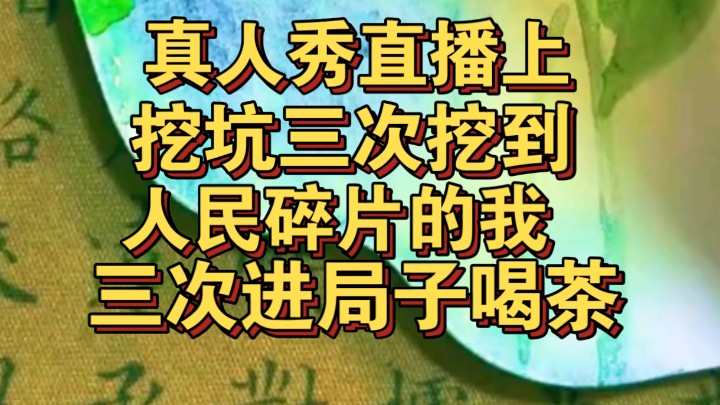 真人秀直播上,挖坑三次挖到人民碎片的我三次进局子喝茶哔哩哔哩bilibili