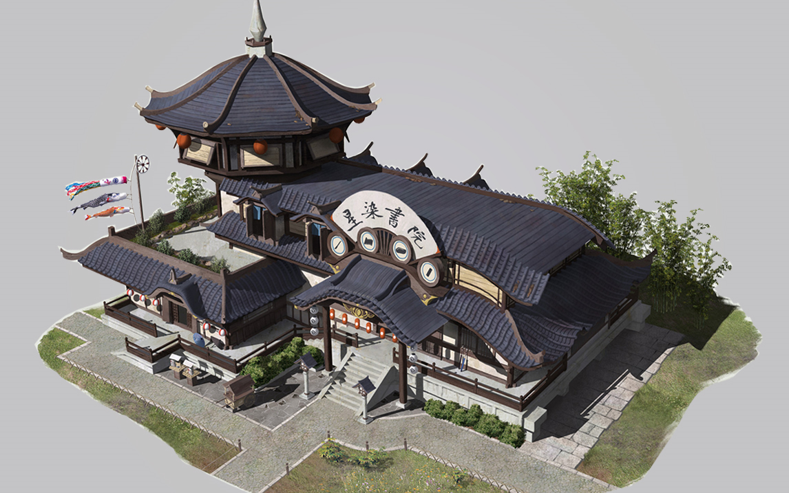 【3dmax建模】超详细古风书院制作,0基础建模案例讲解_哔哩哔哩_bili