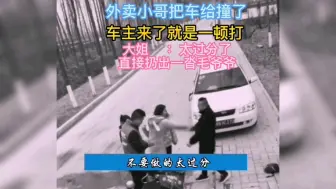 Tải video: 外卖小哥把反光镜撞了，车主上来就是一顿揍，看看路过大姐如何化解困境