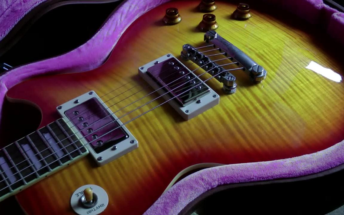 颜值与音质缺一不可，Gibson订制拾音器，延续大G音色——Epiphone R9 Les Paul Standard 1959专业电吉他_哔 ...