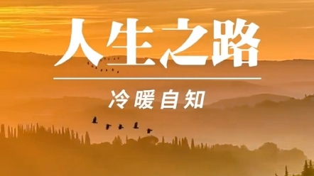 人生之路,冷暖自知