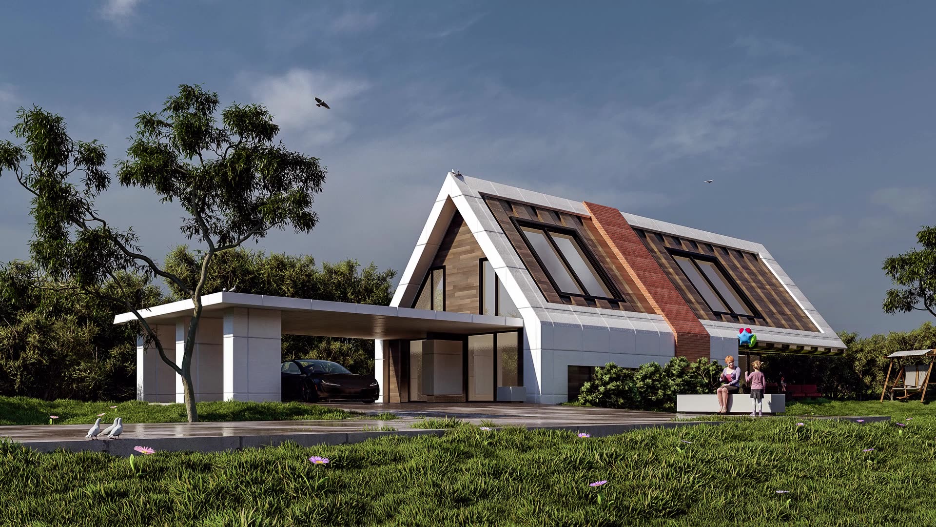 lumion渲染尖顶木屋照片渲染记录流程1