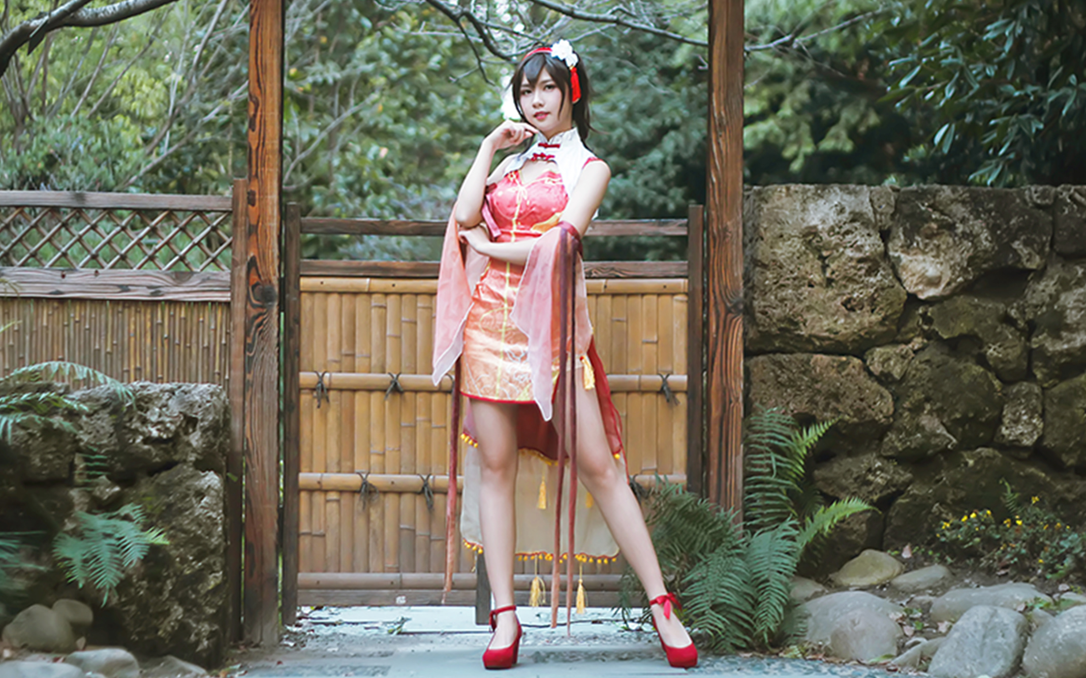 啊飘桃源恋歌乐正绫旗袍cos