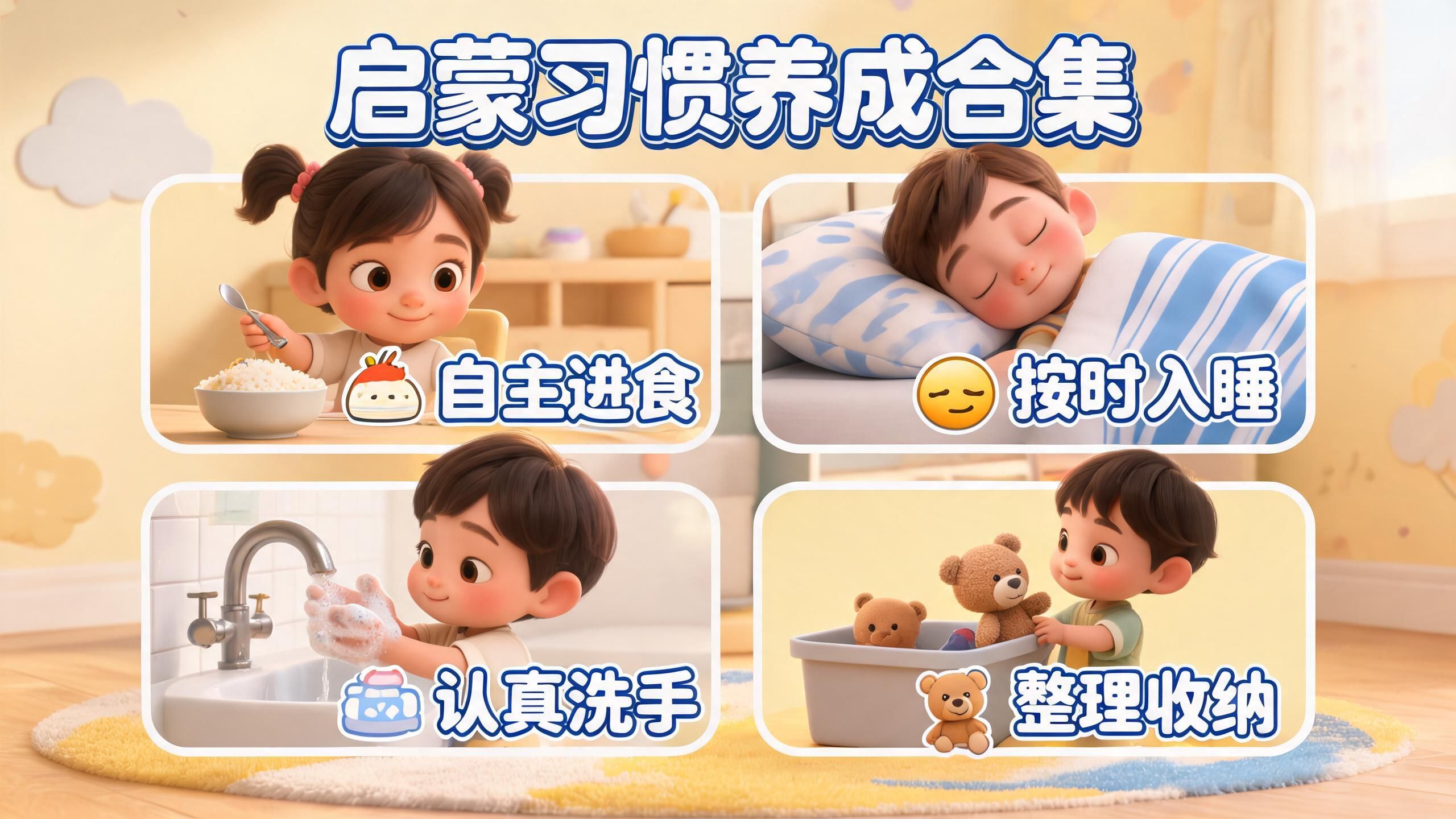 习惯启蒙动画合集，覆盖生活、礼仪、社交各类好习惯