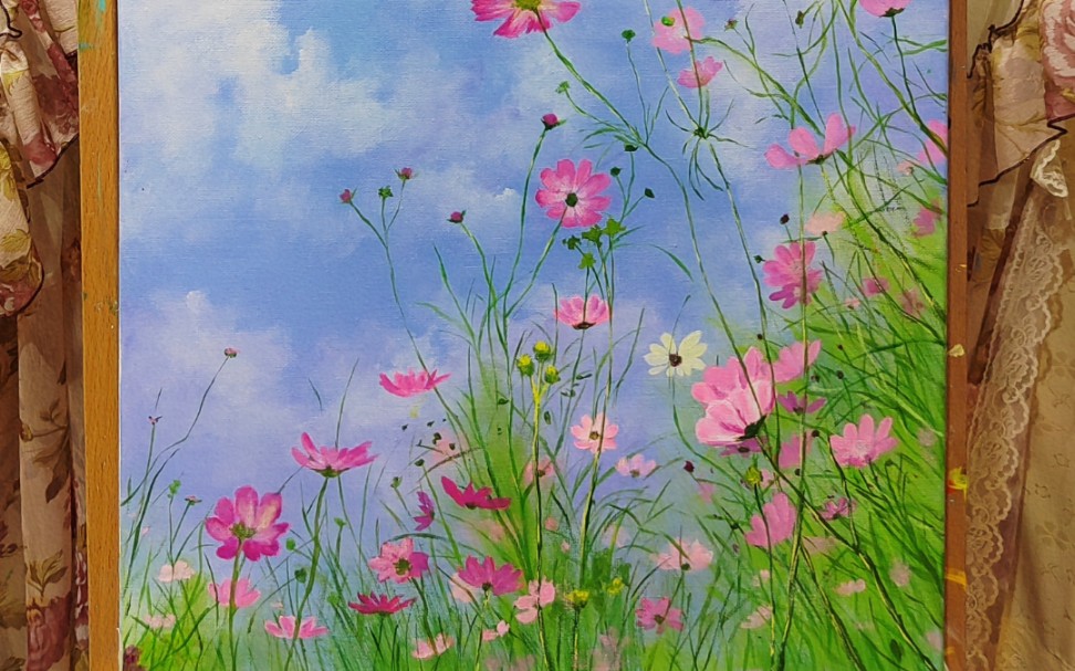 【丙烯画】格桑花