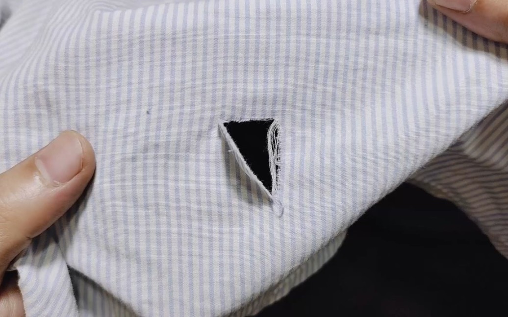 衬衫破洞了别扔掉,试试这种无痕修补技巧,不留一点痕迹