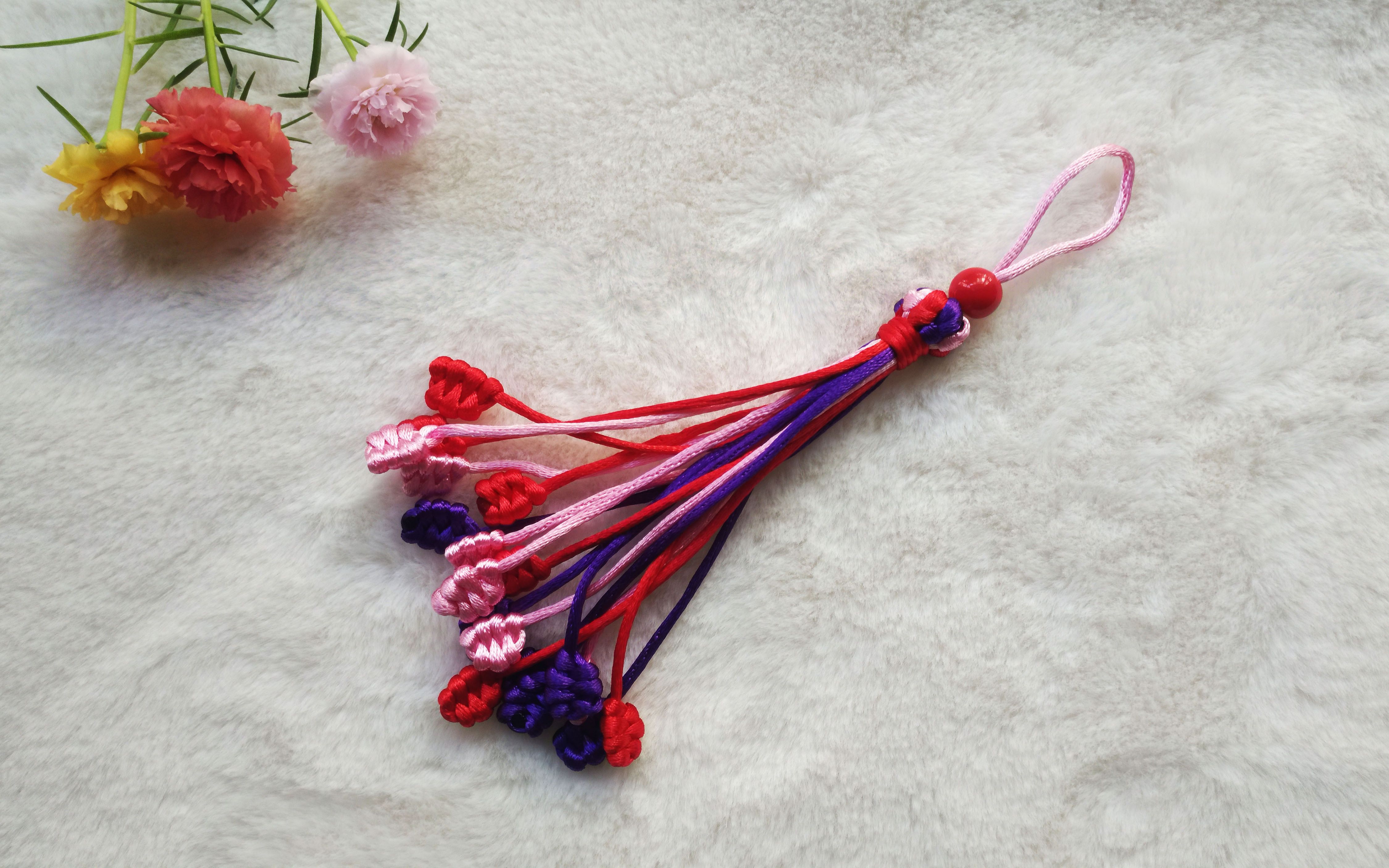 一看就会编的凤尾结挂饰 手工编绳教程_哔哩哔哩 (゜-゜)つロ 干杯