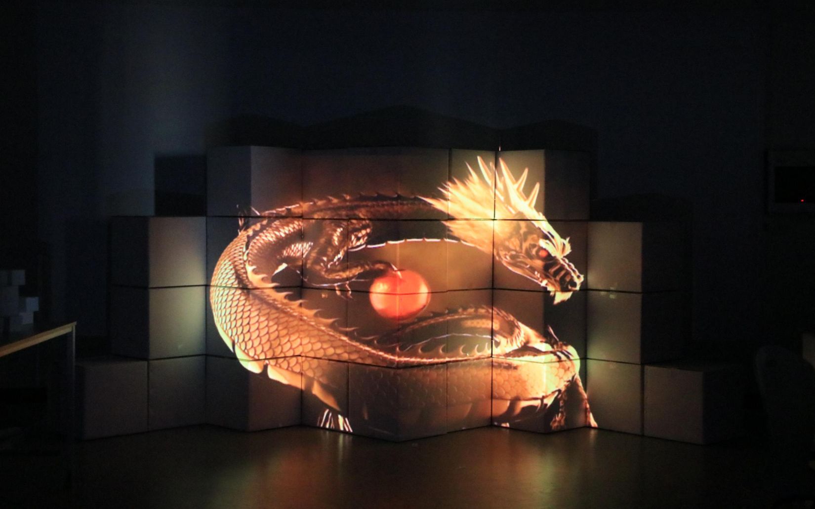 3d mappin 光雕投影作品:《民~潮》