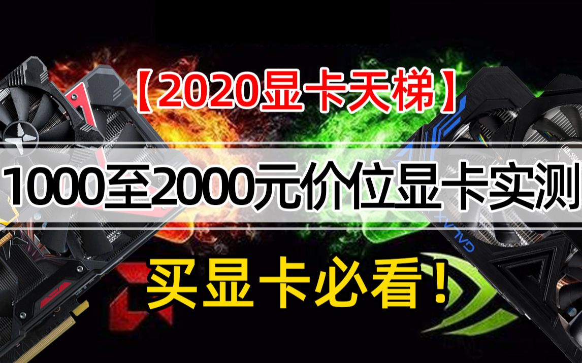 【2020显卡天梯】1000至2000元价位显卡实测推荐,买显卡必看!哔哩哔哩bilibili