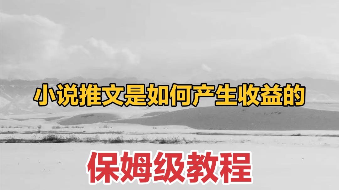 小说推文是如何产生收益的?以及视频呈现方式有哪些?看我视频哔哩哔哩bilibili