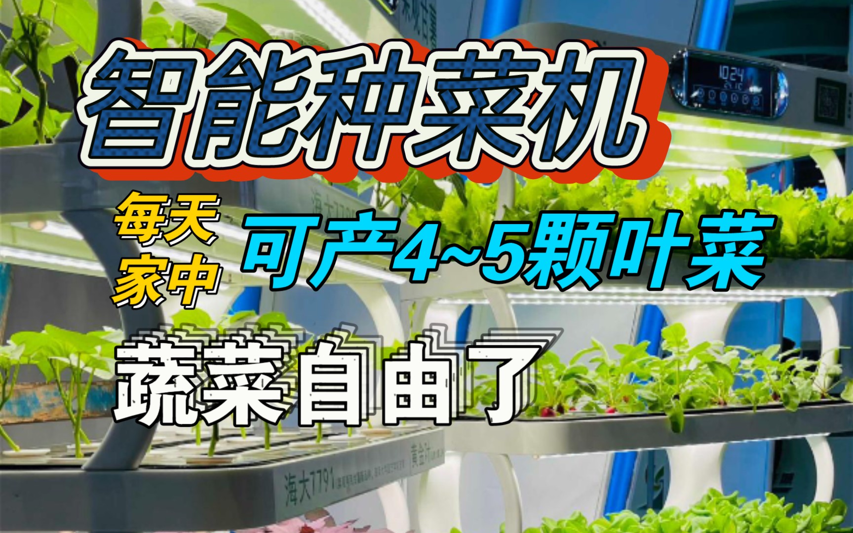 智能种菜机亮相#2021海南冬交会 冰箱大小的家用种菜机,每天能产4~5棵菜,智能光照、智能浇水,家里没有土地也能实现蔬菜自由啦哔哩哔哩bilibili