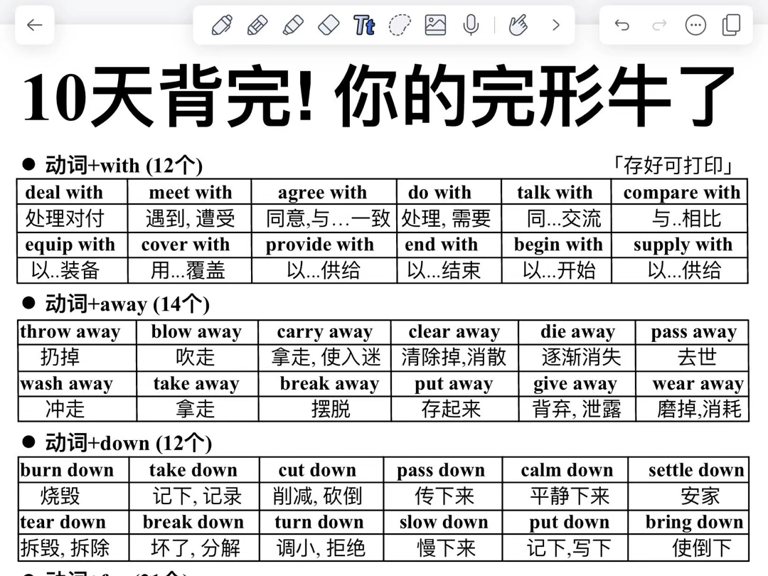 词汇量暴涨!英语完形超全短语整理!背会稳提分!哔哩哔哩bilibili