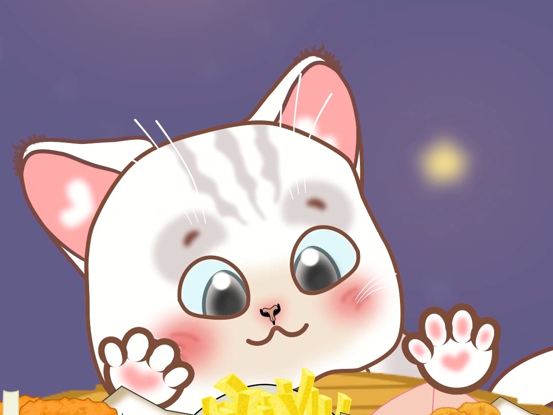 喵呜可爱猫动画#短裤