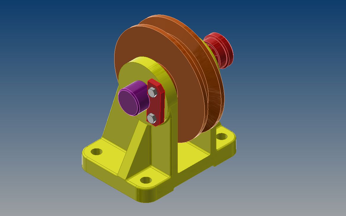 定滑轮装置建模 装配