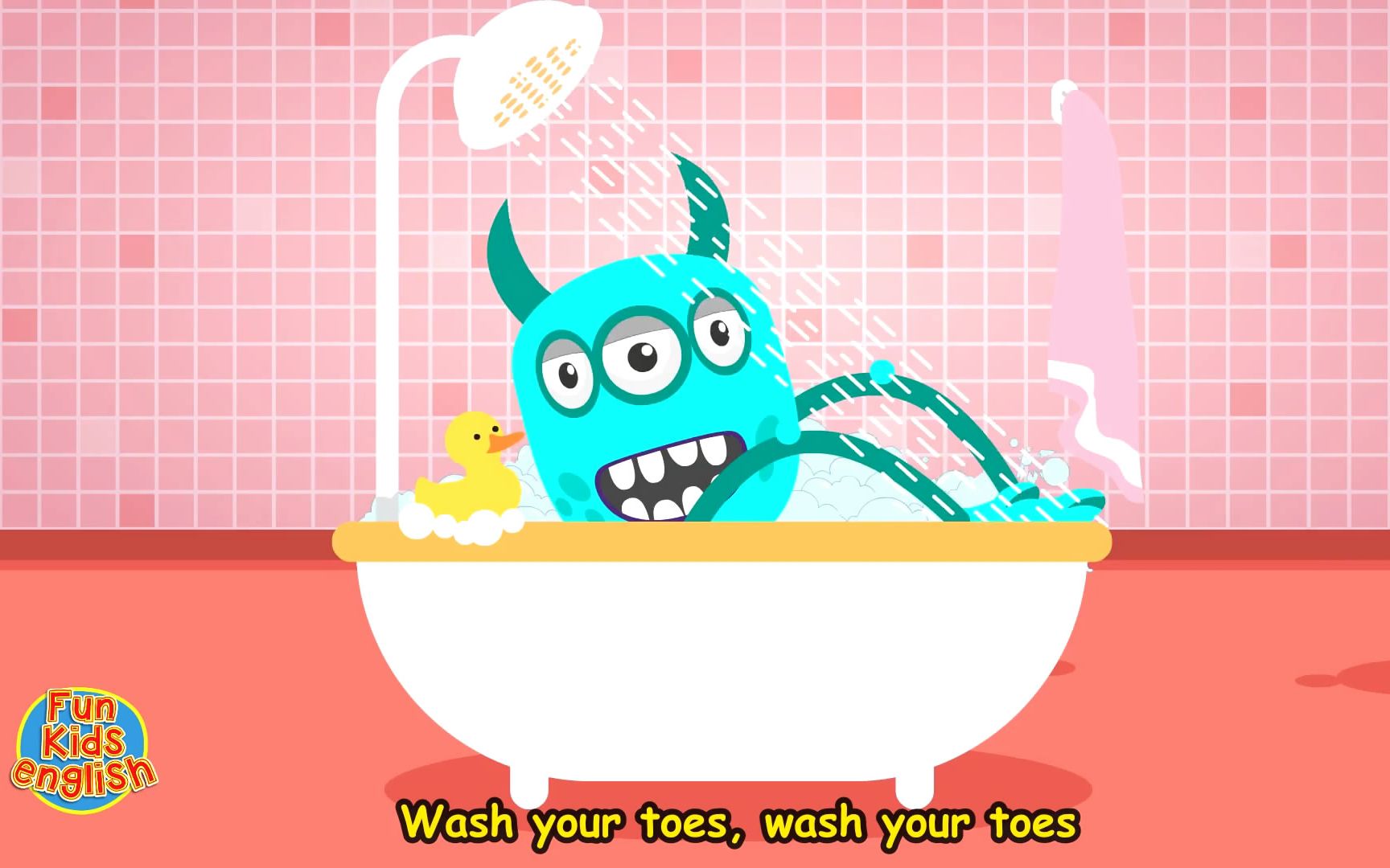 [图]身体部位英语儿歌 洗澡歌 Bath Time Song Learn Body Parts