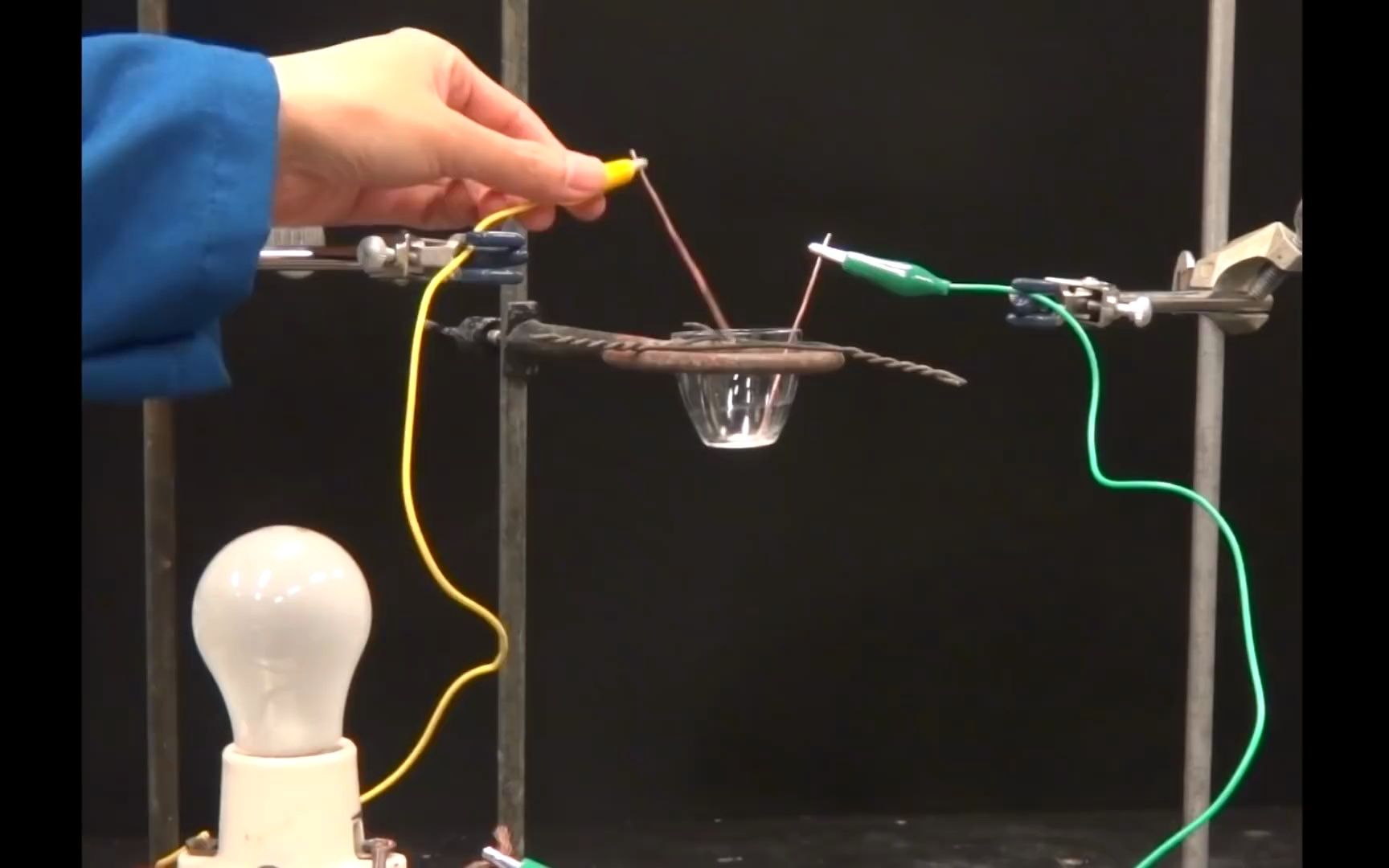 [化学实验] 熔融的氯化钠导电,证明氯化钠导电.