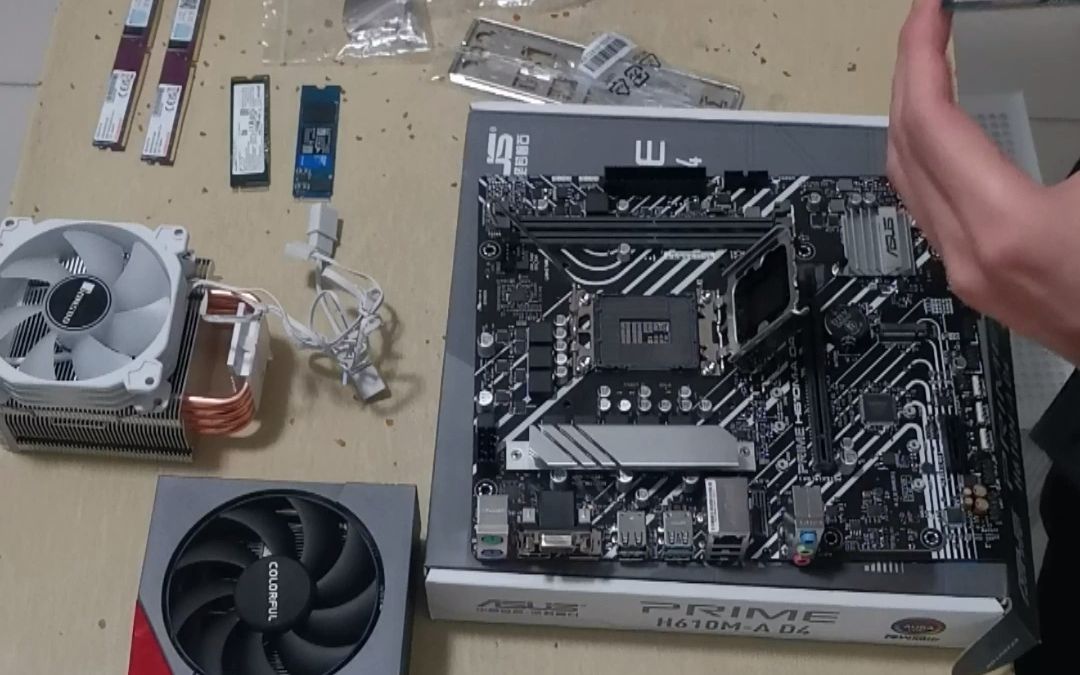 傻瓜超人k88装机之华硕h610m-a主板配件安装