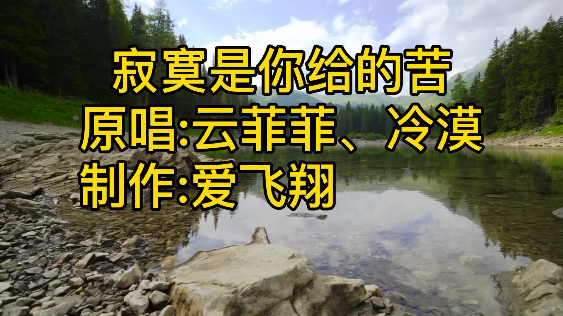 云菲菲、冷漠一首《寂寞是你给的苦》经典伤感情歌,太好听了哔哩哔哩bilibili