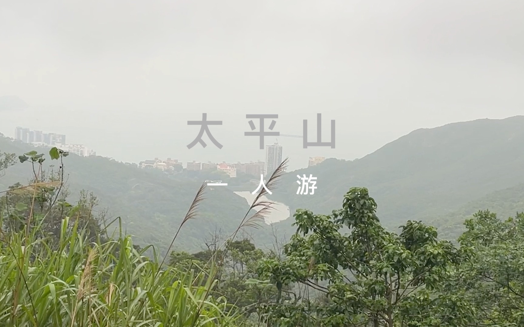 一人獨遊太平山,想俯瞰香港,卻遇大霧～該何去何從?