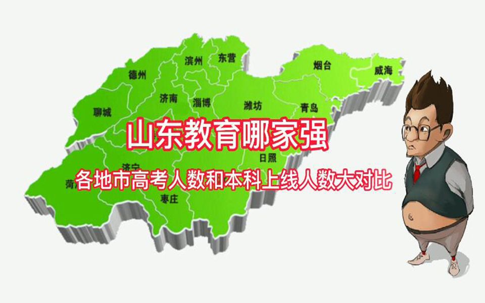 山东教育哪家强,各地市高考人数和本科上线人数大对比哔哩哔哩bilibili