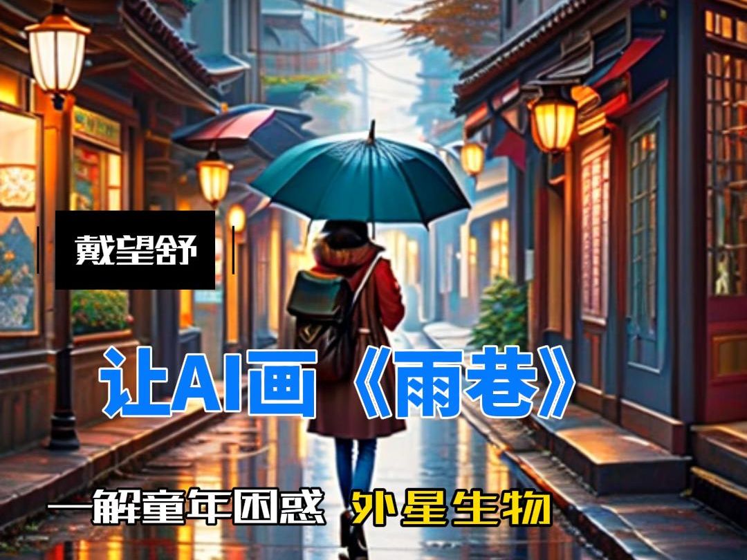 讓ai畫戴望舒《雨巷》