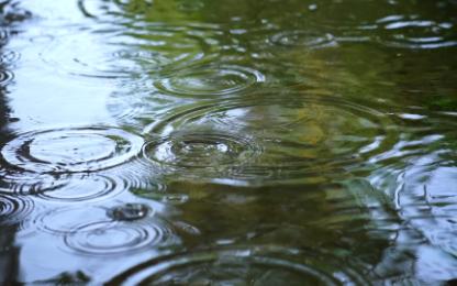 [图]（无版权素材） 雨点落在湖面上