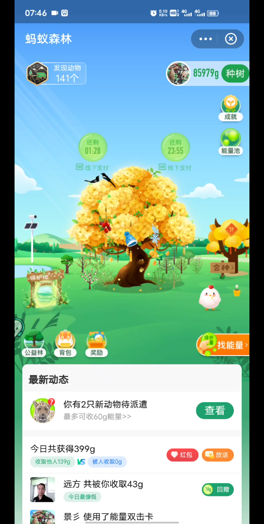 终于等到你!【蚂蚁森林榆树成功攒够能量】