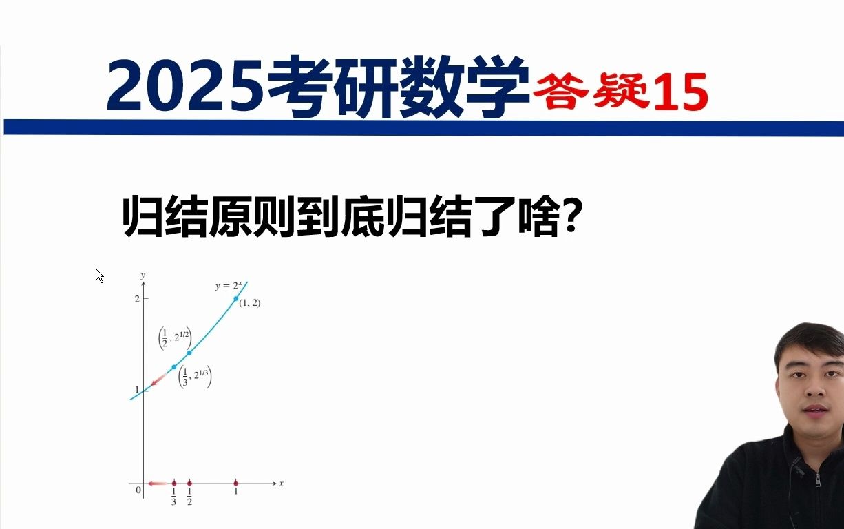 2025考研数学答疑15:归结原则到底归结了啥?哔哩哔哩bilibili