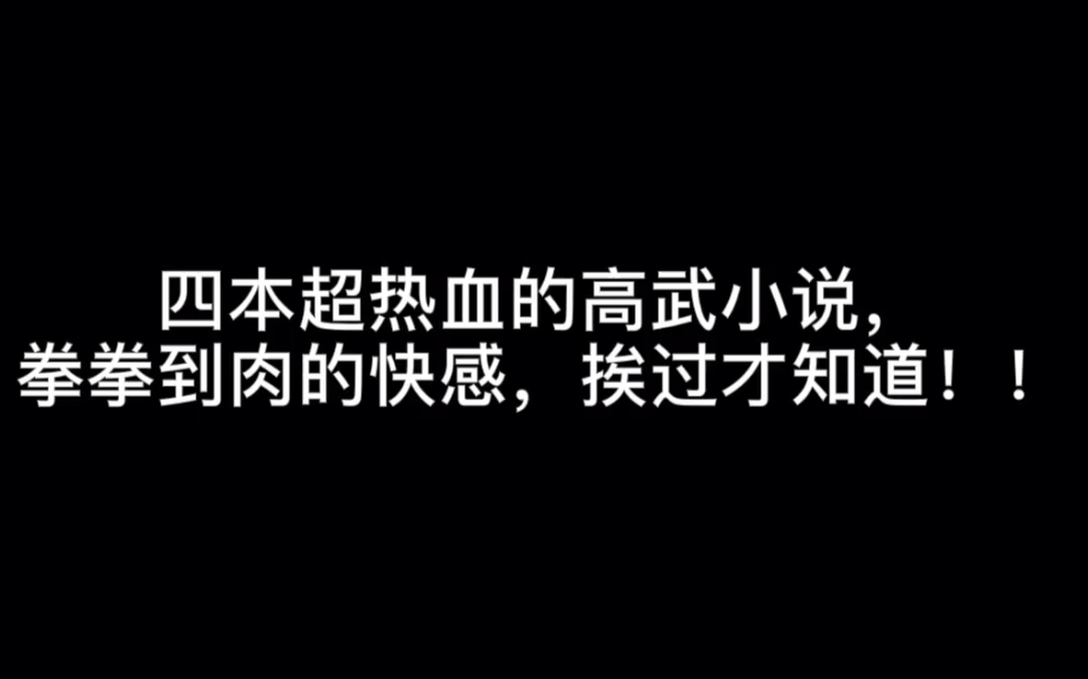 四本超热血的高武小说,拳拳到肉的快感,挨过才知道!!#止渴哔哩哔哩bilibili