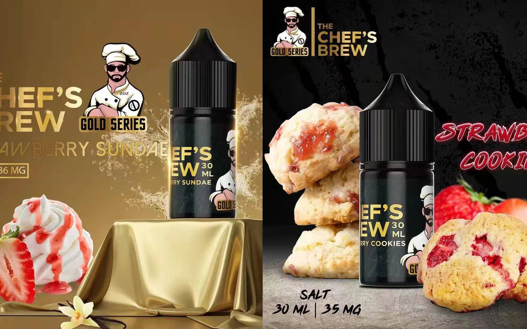 厨师佳酿金标系列_草莓圣代&草莓饼干口味评测_the chefs brew出品