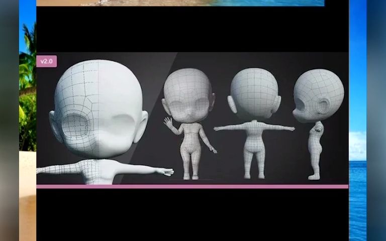 基础网格人物模型8款,适用于软件:Blender、C4D,素材格式:Blend、C4D、OBJ、FBX哔哩哔哩bilibili