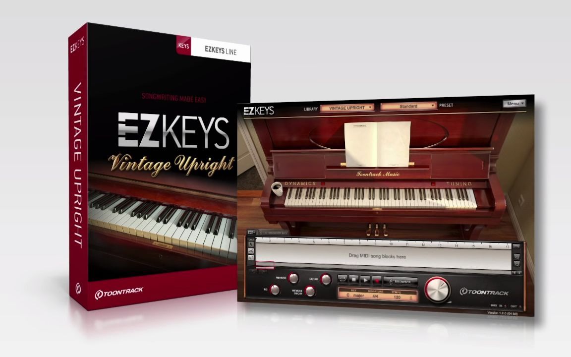 [图]复古立式钢琴 Toontrack EZkeys Vintage Upright v1.0.0